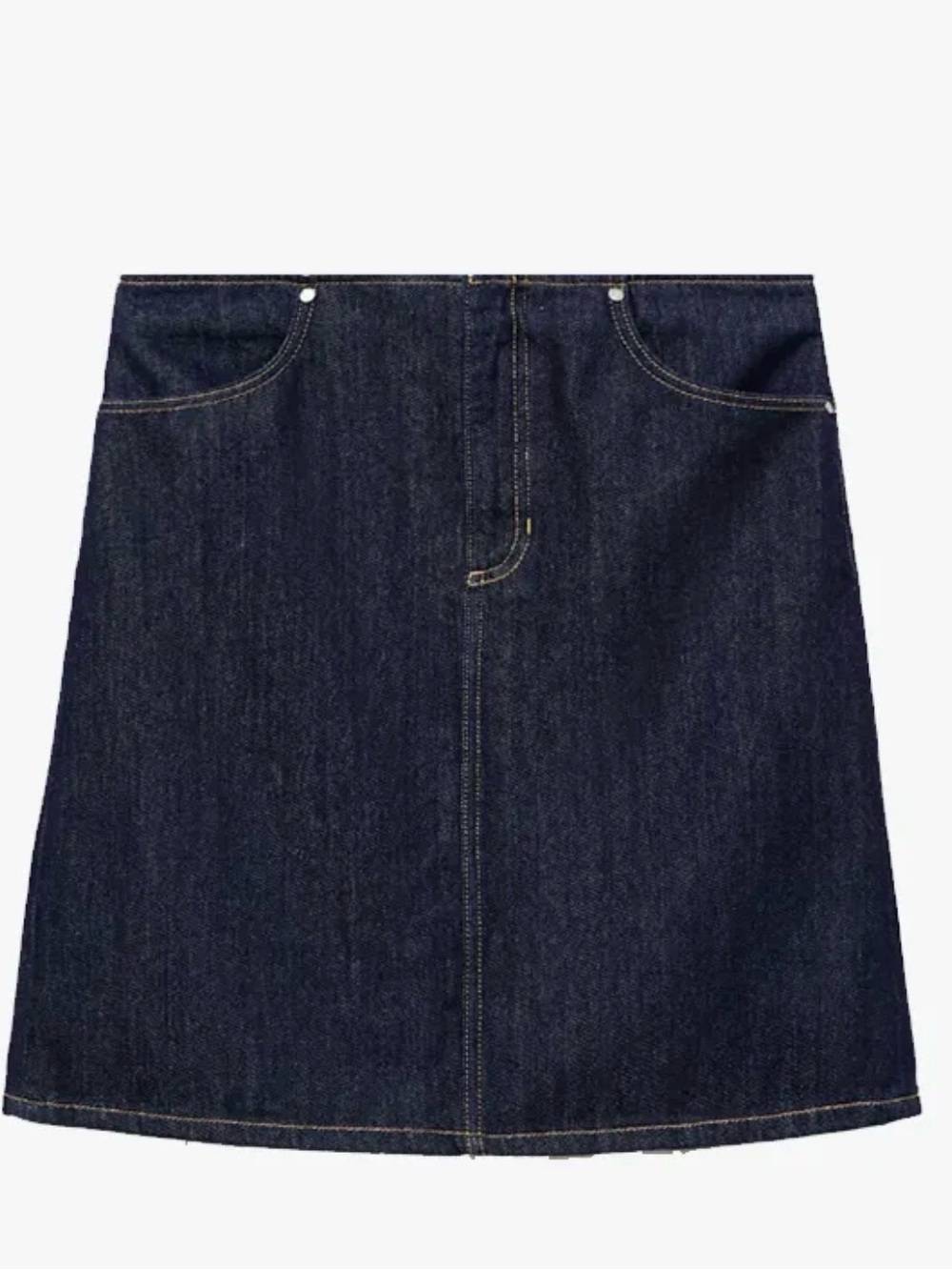 Mango Dark Blue Denim A-Line Skirt